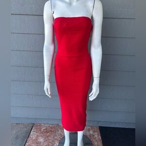 Hera Collection Vibrant Red Strapless Dress